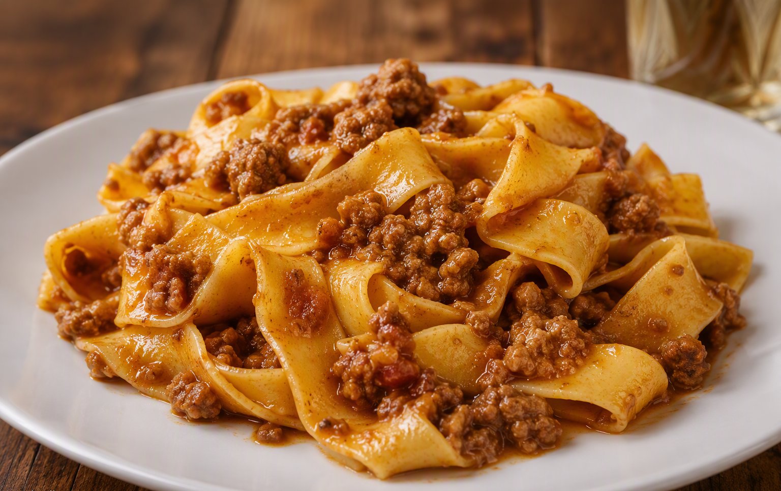 Tagliatelle fatte a mano al ragù di cinghiale